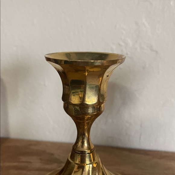 Elegant Brass Candle Holders - Picture 3 of 5